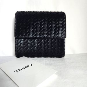 Theory Laleh Haircalf Black Wallet with Flap NWOT